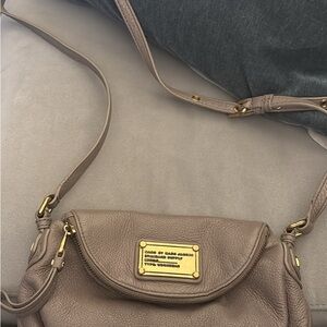 Marc Jacobs Taupe Leather Crossbody Bag